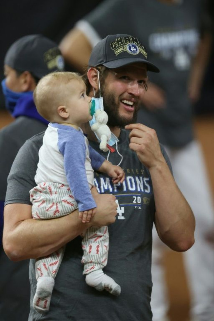 Dodgers pitching icon Clayton Kershaw celebrates after finally winning a World Series crown