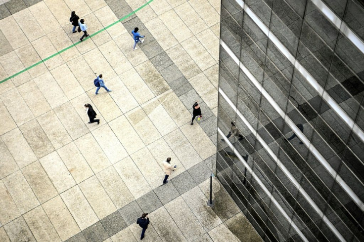 Outside it looks as though life at La Defense is back to normal but inside the towers, nothing is as it was pre-virus