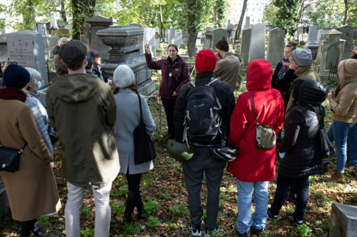 People come for tours of the Waehring cemetery to learn about the prominent and wealthy Viennese Jewish figures buried there