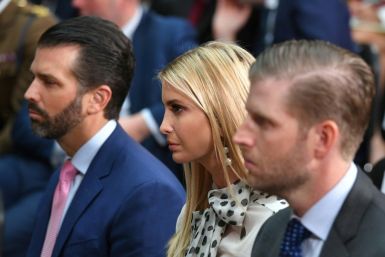 Donald Trump Junior (L), Ivanka Trump and Eric Trump are all closely involved in their father's political and business life