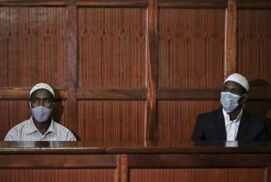 In the dock: Hassan Hussein Mustafa, left, and Mohamed Ahmed Abdi awaiting the verdict on Friday