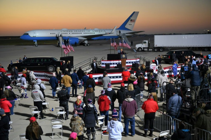 US President Donald Trump and his White House rival Joe Biden each rallied their supporters in Minnesota on October 30, 2020, just four days before the election