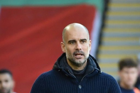 Staying put: Manchester City manager Pep Guardiola ruled out a return to Barcelona