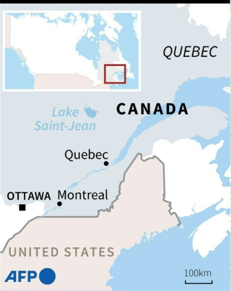 Map locating Quebec