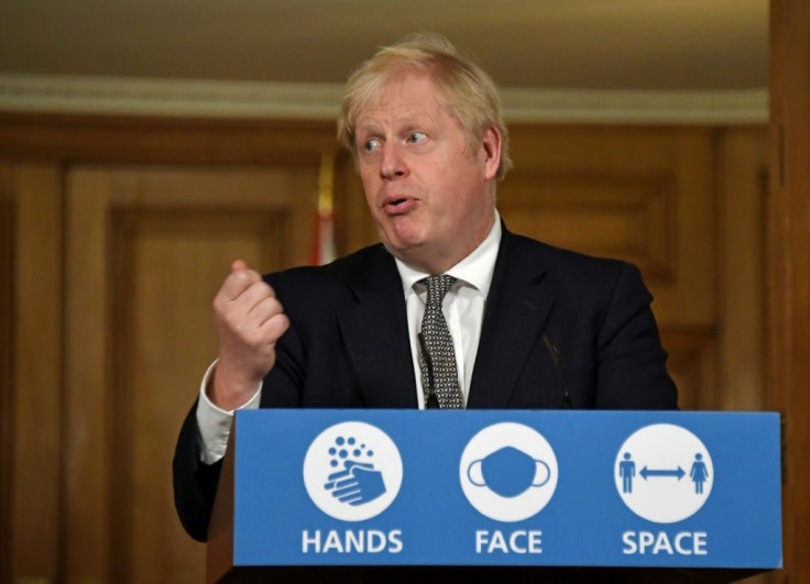 British Prime Minister Boris Johnson announces  that England has to go back into coronavirus lockdown as cases surge