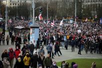 Tens of thousands of people joined the march despite increasing pressure from Alexander Lukashenko
