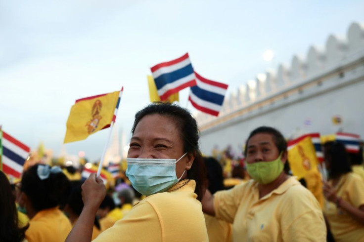 The Thai monarchists were dressed in yellow, the royal colour