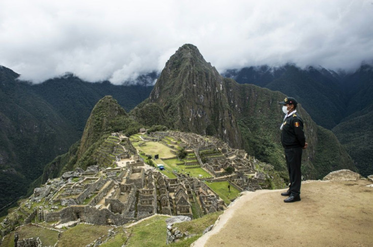 This officer from the tourism police will soon have visitors to watch over at the Inca stone citadel of Machu Picchu