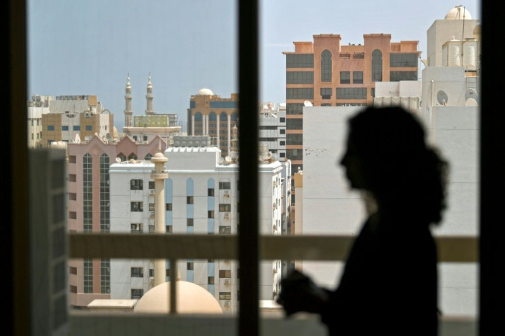 Moza Almatrooshi, a young Emirati sculptor, in her studio overlooking Sharjah Art Museum