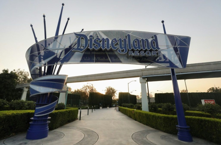 A Disneyland sign is posted at an empty entrance to Disneyland on September 30, 2020 in Anaheim, California