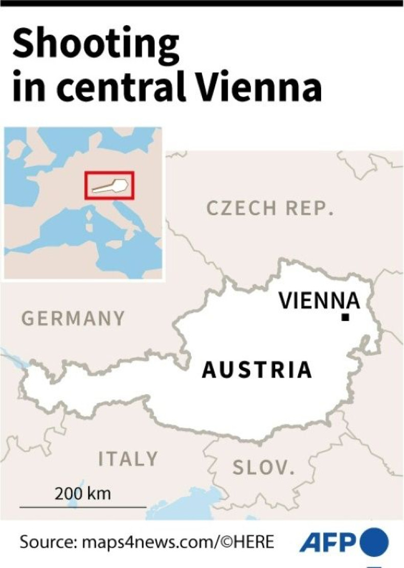 Map locating Vienna in Austria