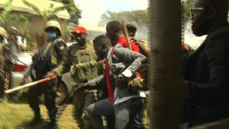 Police detain Ugandan MP Bobi Wine, just moments after he registered his presidential nomination