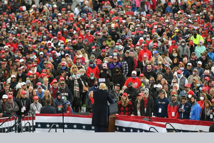 President Donald Trump hosted a series of campaign rallies in the final weeks of the campaign, including this one in Reading, Pennsylvania