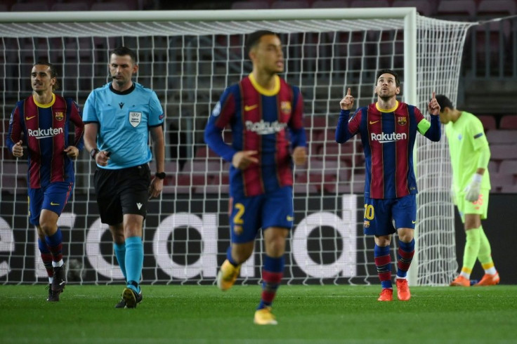 Lionel Messi scored his 71st Champions League group stage goal