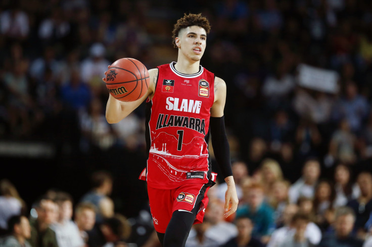 LaMelo Ball of the Hawks in action during the round 9 NBL match between the New Zealand Breakers and the Illawarra Hawks at Spark Arena