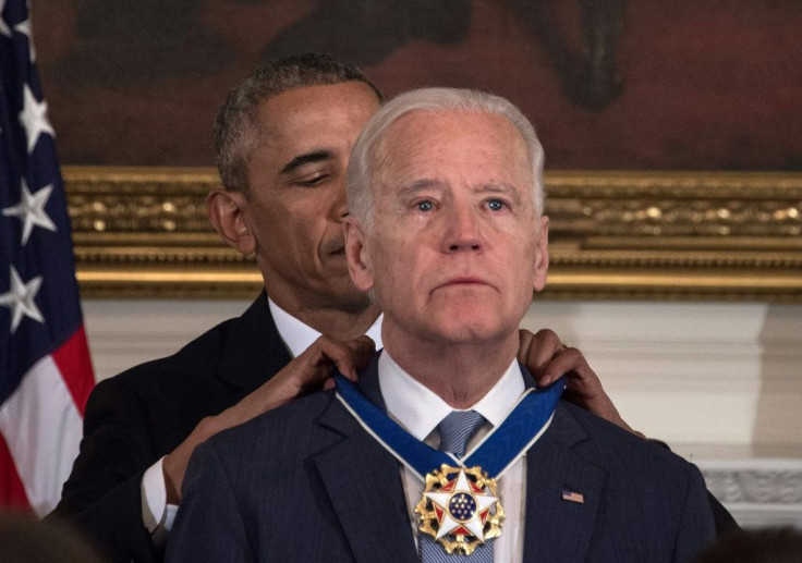 President Barack Obama surprised his vice president Joe Biden with the Presidential Medal of Freedom, the nation's highest civilian honor, in 2017