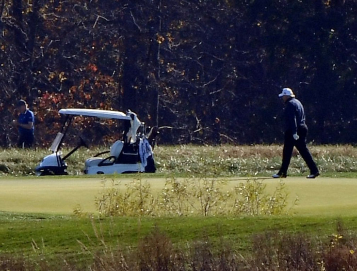 The news of US President Donald Trump's defeat came as he golfed in Virginia