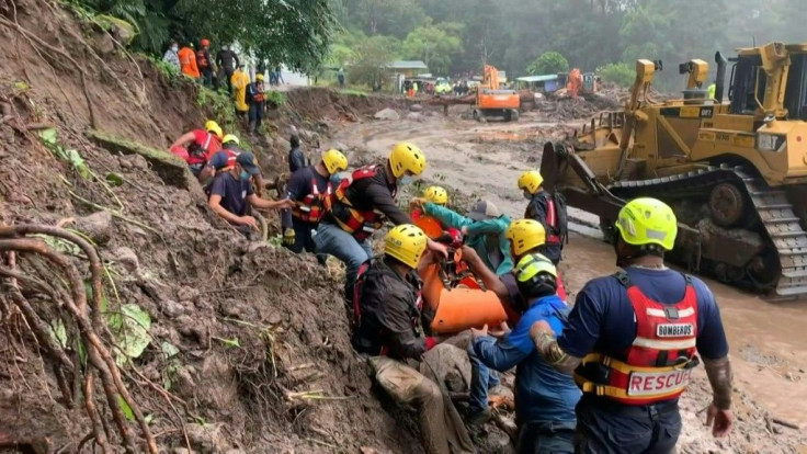 Rescuers pull the injured and dead from rubble in Panama and locals seek shelter in Honduras as Hurricane Eta continues to tear through Central America, causing floods and landslides.