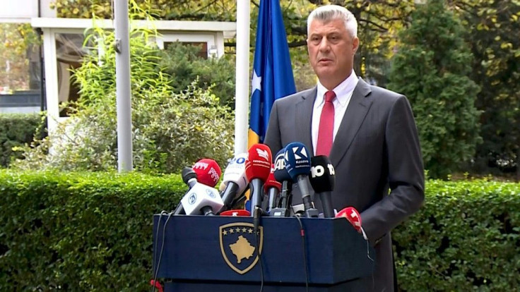 Kosovo president resigns to face war crimes court