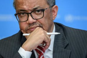 WHO chief Tedros Adhanom Ghebreyesus warned the virus "pays no heed to political rhetoric or conspiracy theories"