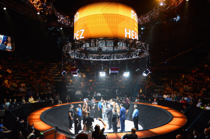 A view of The Pit shortly before boxer Rodney Hernandez (silver trunks) fights Julian Pollard (black trunks) during BKB 3, Big Knockout Boxing, at the Mandalay Bay Events Center