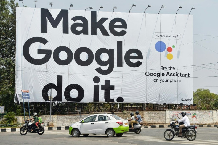 A Google billboard in Bangalore in 2018, where the company has denied it is abusing its market dominance