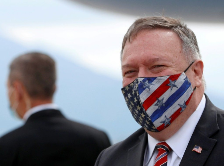 US Secretary of State Mike Pompeo, seen here in October 2020, has insisted that President Donald Trump will remain in power but promised a "smooth transition"