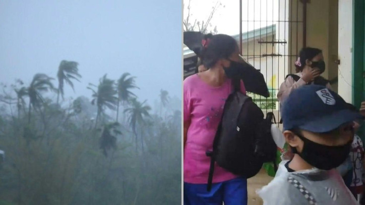IMAGES Thousands of people were evacuated from their homes in storm-battered parts of the Philippines Wednesday as the third typhoon in as many weeks barrelled towards the country.