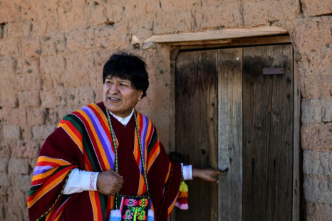 Morales visits his birthplace near Orinoca, Bolivia, in November 2020