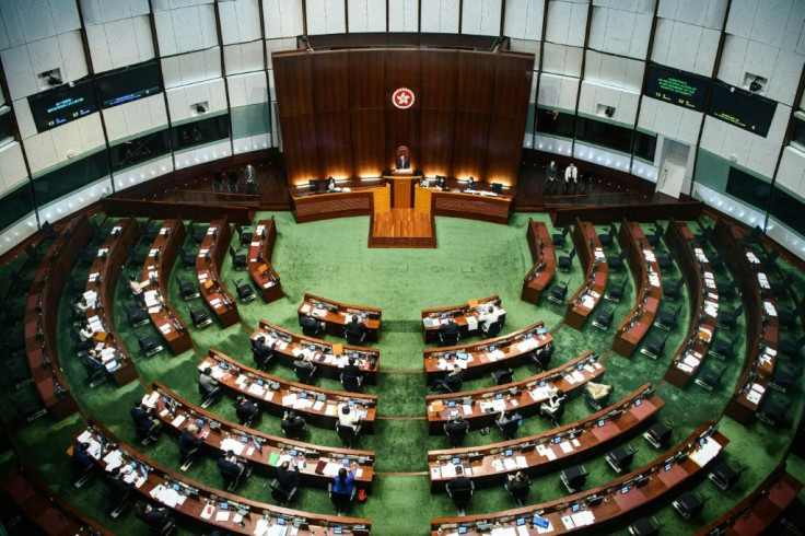 Hong Kong's leader is chosen by pro-Beijing committees, but half of its legislature's 70 seats are directly elected