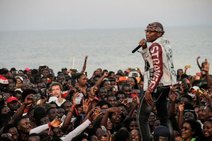 Master KG , the South African DJ behind the global pop hit "Jerusalema", performs at the Sand Festival on the beaches of Lake Malawi on November 1.