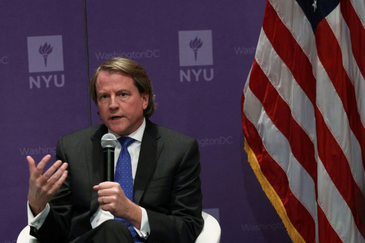 Former White House legal advisor Don McGahn is seen in 2019 in Washington