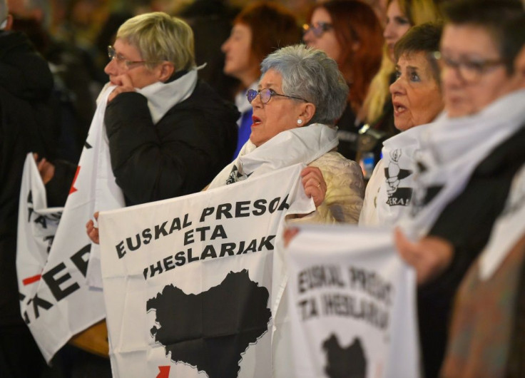 Relatives of Basque prisoners hold regular protests like these to demand they be moved closer to home