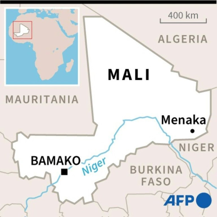 A map of Mali locating Menaka
