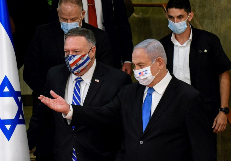 US Secretary of State Mike Pompeo, a frequent visitor to Israel, meets Prime Minister Benjamin Netanyahu in August 2020