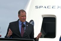 NASA Administrator Jim Bridenstine speaks during a press briefing at the Kennedy Space Center on November 13, 2020 in Cape Canaveral, Florida
