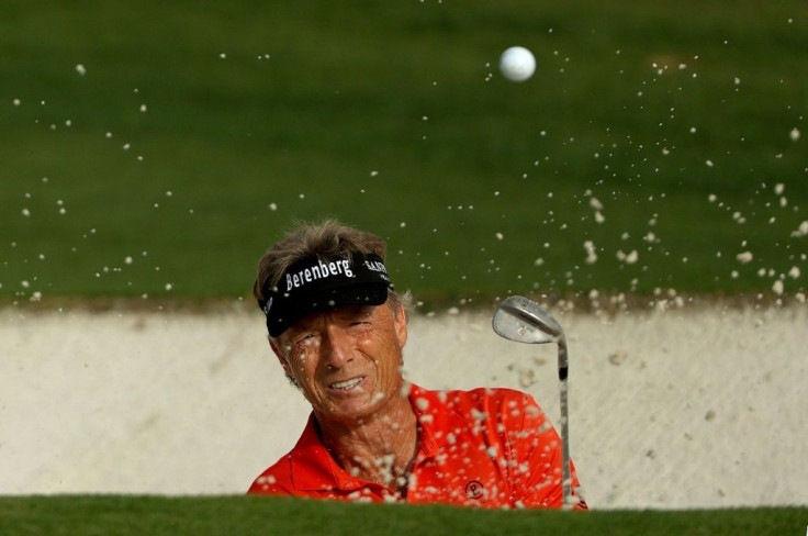 Golden oldie: German veteran Bernhard Langer, 63, became the oldest player to make the cut in Masters history