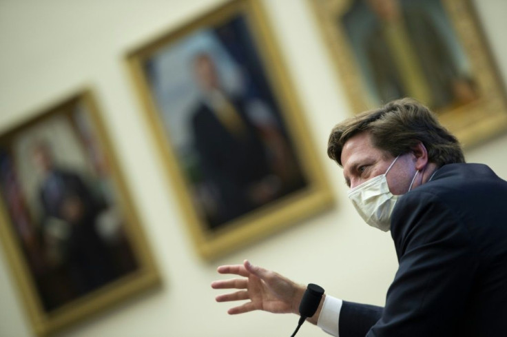 Jay Clayton, chairman of the US Securities and Exchange Commission, is seen testifying at a congressional hearing on June 25, 2020; he has exhorted company executives to observe best practices