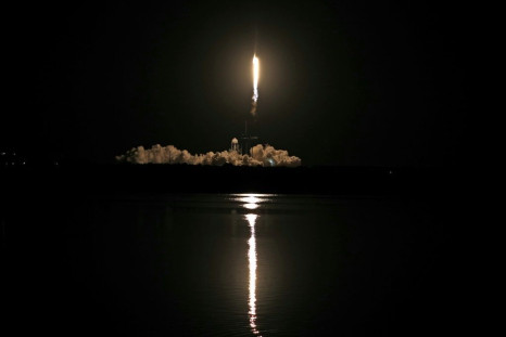 A SpaceX Falcon 9 rocket lifts off from launch complex 39A at the Kennedy Space Center in Florida on November 15, 2020