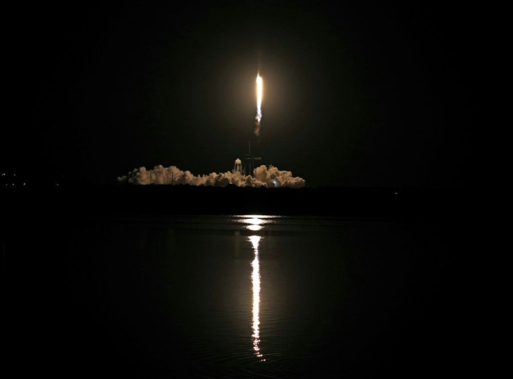 A SpaceX Falcon 9 rocket lifts off from launch complex 39A at the Kennedy Space Center in Florida on November 15, 2020