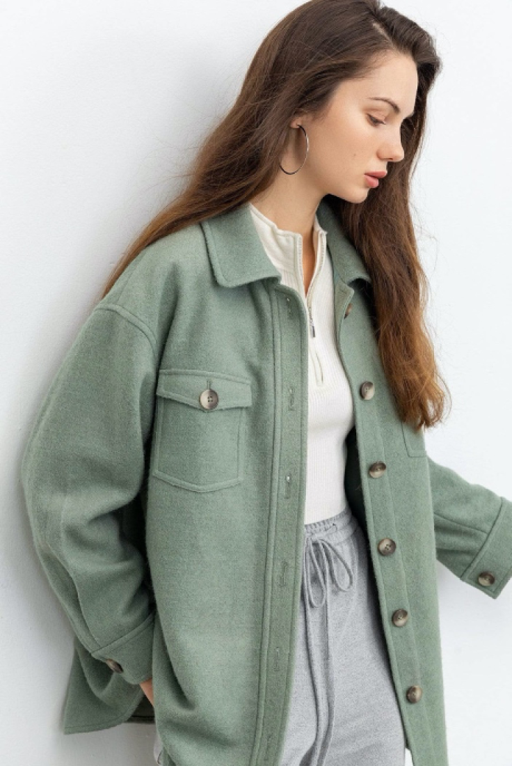 Sage Green Longline Coat