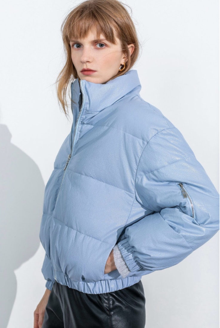 Slick Blue Puffer Jacket