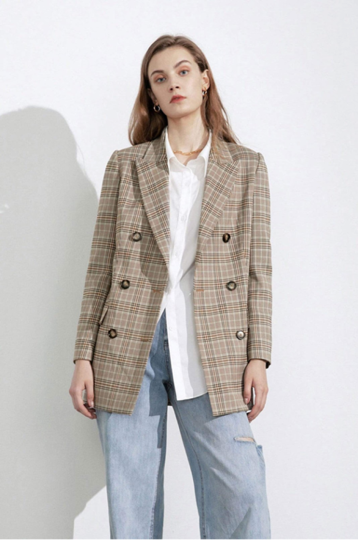 Kiki Plaid Oversized Blazer