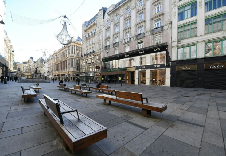Tightened restictions took effect Tuesday in Austria, with schools and shops shut until December 6