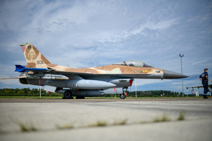 An Israeli F-16 fighter planes pictured at an exercise in Germany in August. Israel said it had hit Iranian targets in Syria with overnight air strikes, in its latest of many attacks in the war-torn country