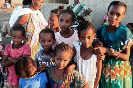 Ethiopian children refugees in Sudan's eastern Gedaref province