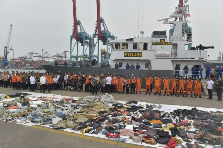 Recovered debris from the ill-fated Lion Air flight JT 610 shown in October 2018 shortly after its crash