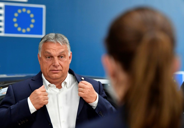 Hungary's Prime Minister Viktor Orban (pictured July 2020)  hinted at a possible compromise offer, saying that a deal should contain a clear definition of rule of law and a mechanism for countries to appeal sanctions