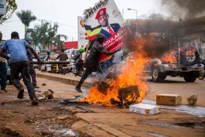 Violence erupted after opposition leader Bobi Wine, President Yoweri Museveni's main opponent in upcoming elections, was arrested