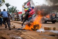 Violence erupted after opposition leader Bobi Wine, President Yoweri Museveni's main opponent in upcoming elections, was arrested